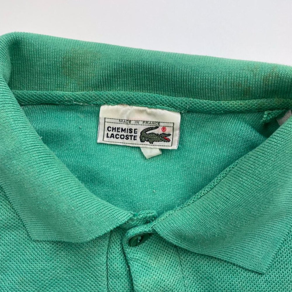 LACOSTE Green Long Sleeved Polo Shirt Mens M - Picture 2 of 3